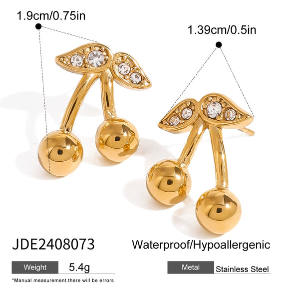 Wholesale Women's Stainless Steel And Titanium Steel Cherry Jewelry With Geometric Pattern And Electroplating Treatment