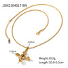 Wholesale Women's Stainless Steel And Titanium Steel Cross Pendant Necklace With Geometric Pattern And 18K Gold Plated Electroplating