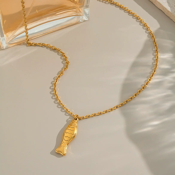 Wholesale Women's Stainless Steel And Titanium Steel Earrings Necklace Combination With Little Bear Pig Small Animal Patterns Electroplated Pvd Vacuum Real Gold Playful Accessories