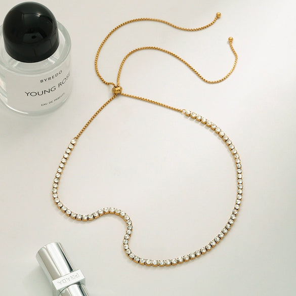 Wholesale Women's Stainless Steel And Titanium Steel Electroplated Geometric Niche Short Clavicle Necklace