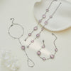 Wholesale Women's Stainless Steel And Titanium Steel Electroplated Heart Water Drop Bell Pattern Clavicle Chain Bracelet And Necklace Jewelry