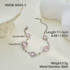 Wholesale Women's Stainless Steel And Titanium Steel Electroplated Heart Water Drop Bell Pattern Clavicle Chain Bracelet And Necklace Jewelry