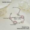 Wholesale Women's Stainless Steel And Titanium Steel Electroplated Heart Water Drop Bell Pattern Clavicle Chain Bracelet And Necklace Jewelry