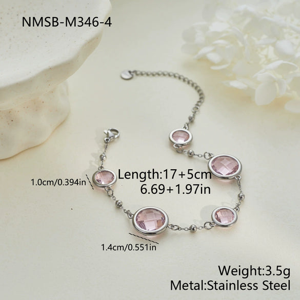 Wholesale Women's Stainless Steel And Titanium Steel Electroplated Heart Water Drop Bell Pattern Clavicle Chain Bracelet And Necklace Jewelry