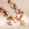 Wholesale Women's Stainless Steel And Titanium Steel Electroplated Necklace With Shell Coral Marine Design