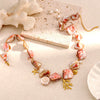 Wholesale Women's Stainless Steel And Titanium Steel Electroplated Necklace With Shell Coral Marine Design