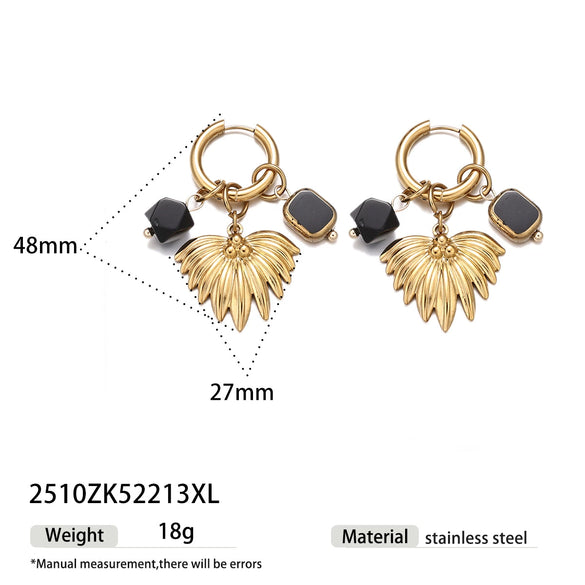 Wholesale Women's Stainless Steel And Titanium Steel Electroplated Sweater Chain Necklace And Earrings Jewelry Set In Minimalist Ins Style