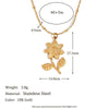 Wholesale Women's Stainless Steel And Titanium Steel Flower Pattern Electroplated 18K Gold Lotus Pendant Necklace