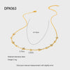 Wholesale Women's Stainless Steel And Titanium Steel Flower Pendant Necklace With 18K Gold Electroplating And Cross Chain