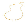 Wholesale Women's Stainless Steel And Titanium Steel Flower Pendant Necklace With 18K Gold Electroplating And Cross Chain
