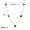 Wholesale Women's Stainless Steel And Titanium Steel Flowershaped Necklace With Electroplating And O Word Chain Versatile Style