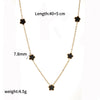 Wholesale Women's Stainless Steel And Titanium Steel Flowershaped Necklace With Electroplating And O Word Chain Versatile Style