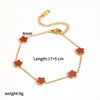 Wholesale Women's Stainless Steel And Titanium Steel Flowershaped Necklace With Electroplating And O Word Chain Versatile Style