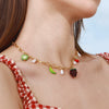 Wholesale Women's Stainless Steel And Titanium Steel Fruit Style Jewelry With Electroplating Geometric Shaped Necklace