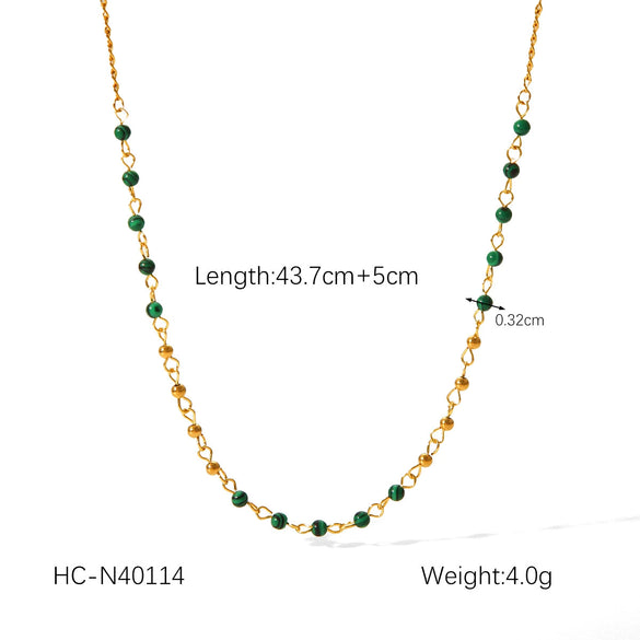 Wholesale Women's Stainless Steel And Titanium Steel Geometric Beaded Sun Pendant Necklace With Electroplating