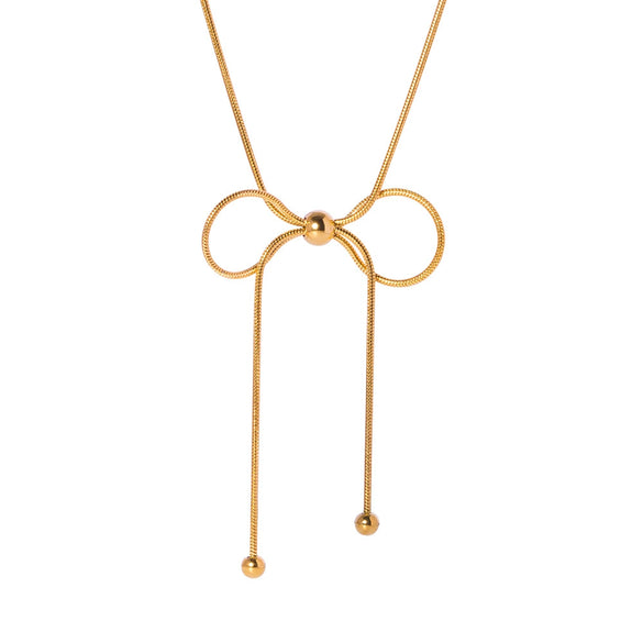 Wholesale Women's Stainless Steel And Titanium Steel Geometric Butterfly Design Electroplated Clavicle Chain Accessories