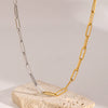 Wholesale Women's Stainless Steel And Titanium Steel Geometric Cross Chain Necklace With Electroplating
