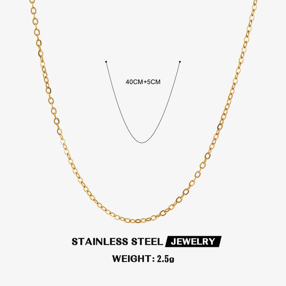 Wholesale Women's Stainless Steel And Titanium Steel Geometric Cross Necklace With Electroplating