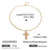 Wholesale Women's Stainless Steel And Titanium Steel Geometric Cross Pendant Necklace With Electroplating Design