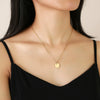 Wholesale Women's Stainless Steel And Titanium Steel Geometric Diamond Necklace With Ochain