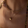 Wholesale Women's Stainless Steel And Titanium Steel Geometric Electroplated Multi Layer Necklace