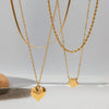 Wholesale Women's Stainless Steel And Titanium Steel Geometric Electroplated Multi Layer Necklace