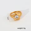 Wholesale Women's Stainless Steel And Titanium Steel Geometric Electroplated Open Stackable Ring