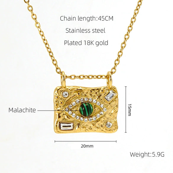 Wholesale Women's Stainless Steel And Titanium Steel Geometric Fashion Goldplated Necklace With Cross Chain