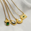 Wholesale Women's Stainless Steel And Titanium Steel Geometric Fashion Goldplated Necklace With Cross Chain