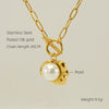 Wholesale Women's Stainless Steel And Titanium Steel Geometric Fashion Goldplated Necklace With Cross Chain