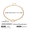 Wholesale Women's Stainless Steel And Titanium Steel Geometric Oval Live Ring Necklace With Electroplating And Original Design
