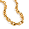 Wholesale Women's Stainless Steel And Titanium Steel Geometric Pattern Electroplated Clavicle Chain Necklace Jewelry