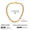 Wholesale Women's Stainless Steel And Titanium Steel Geometric Pattern Electroplated Clavicle Chain Necklace Jewelry
