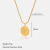 Wholesale Women's Stainless Steel And Titanium Steel Geometric Real Gold Plated Plant Flowers Style Rose Tag Clavicle Chain Necklace
