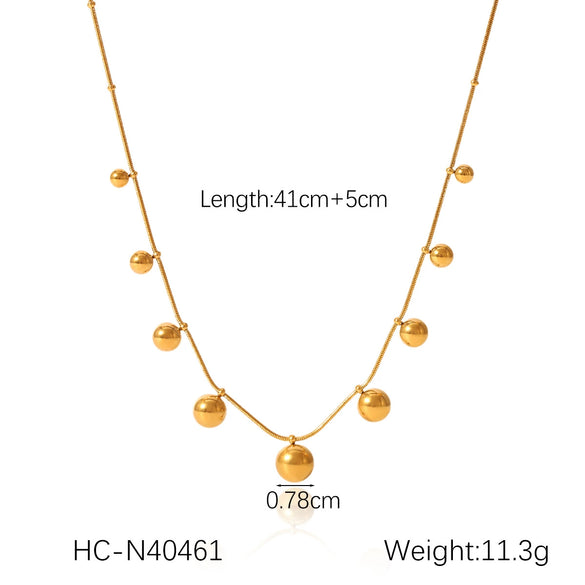 Wholesale Women's Stainless Steel And Titanium Steel Geometric Snake Bone Chain Pendant Necklace With Electroplating