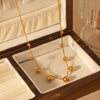 Wholesale Women's Stainless Steel And Titanium Steel Geometric Snake Bone Chain Pendant Necklace With Electroplating