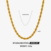 Wholesale Women's Stainless Steel And Titanium Steel Geometric Twist Necklace With Electroplating