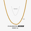 Wholesale Women's Stainless Steel And Titanium Steel Geometric Twist Necklace With Electroplating