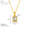 Wholesale Women's Stainless Steel And Titanium Steel Heart Pattern Electroplated Cross Chain Necklace
