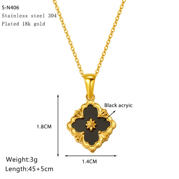 Wholesale Women's Stainless Steel And Titanium Steel Heart Pattern Electroplated Cross Chain Necklace