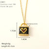 Wholesale Women's Stainless Steel And Titanium Steel Heart Pattern Electroplated Cross Chain Necklace