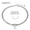 Wholesale Women's Stainless Steel And Titanium Steel Heart Shape Cut Out Electroplated Pendant Necklace With Regular Chain