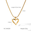 Wholesale Women's Stainless Steel And Titanium Steel Heartshaped Hollow Pendant Necklace With Electroplating Treatment