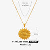 Wholesale Women's Stainless Steel And Titanium Steel Hiphop Sunflower Geometric Pattern Electroplated Clavicle Necklace