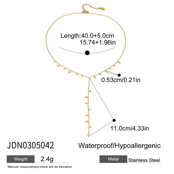 Wholesale Women's Stainless Steel And Titanium Steel Jewelry Geometric French Vintage Minimalist Electroplated Necklace