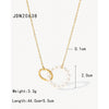 Wholesale Women's Stainless Steel And Titanium Steel Jewelry Set With Geometric Design And Electroplating Including Necklace And Ring