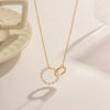 Wholesale Women's Stainless Steel And Titanium Steel Jewelry Set With Geometric Design And Electroplating Including Necklace And Ring