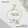 Wholesale Women's Stainless Steel And Titanium Steel Jewelry Set With Heart Drop Bell Geometric Patterns Electroplated