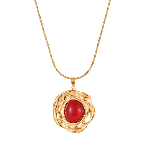Wholesale Women's Stainless Steel And Titanium Steel Jewelry Set With Heart Drop Bell Patterns Electroplated For Office Ladies