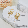 Wholesale Women's Stainless Steel And Titanium Steel Jewelry Set With Heart Drop Bell Patterns Electroplated For Office Ladies